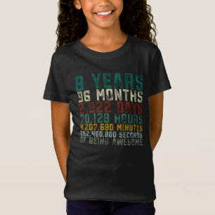 ヴィンテージ第8誕生日の男の子の女の子8歳の Tシャツ