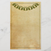 ヴィンテージ筆記用紙（グリーンガーランド付） 便箋 (正面)