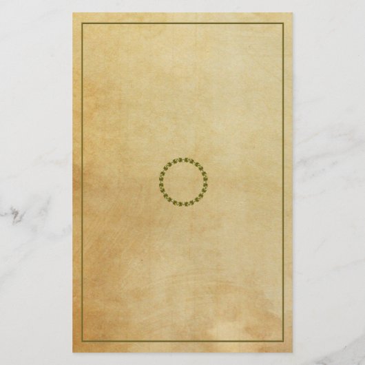 ヴィンテージ筆記用紙（グリーンガーランド付） 便箋 (裏面)