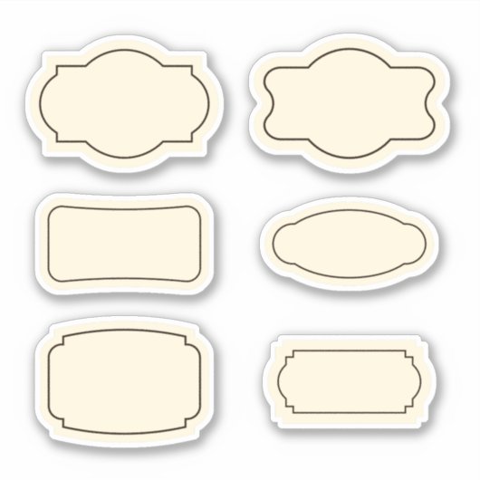 ヴィンテージ等高線のラベル シール (正面)