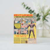 ヴィンテージ筋肉漫画書広告用はがき ポストカード (スタンド正面)