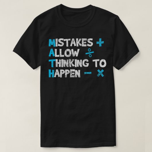 ヴィンテージ算数先生おもしろいことわざギフト Tシャツ (デザイン正面)