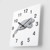 ヴィンテージ管理スケッチ スクエア壁時計 (傾斜)