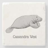 ヴィンテージ管理スケッチ ストーンコースター (正面)