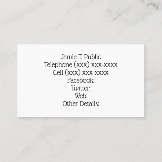 ヴィンテージ管理スケッチ 名刺 (裏面)