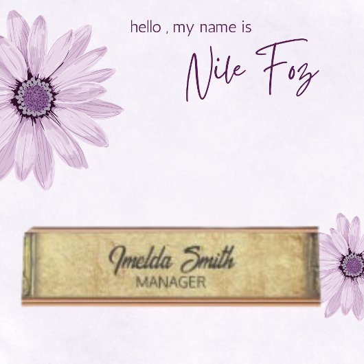 ヴィンテージ管理者 デスクネームプレート