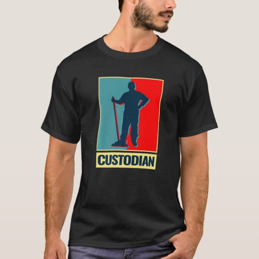 ヴィンテージ管理責任者の守衛清掃員 Tシャツ (正面)