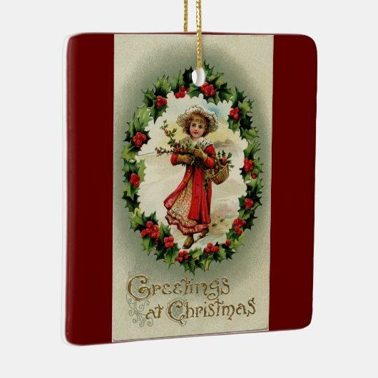 ヴィンテージ籠セラミックオーナメント セラミックオーナメント (右)