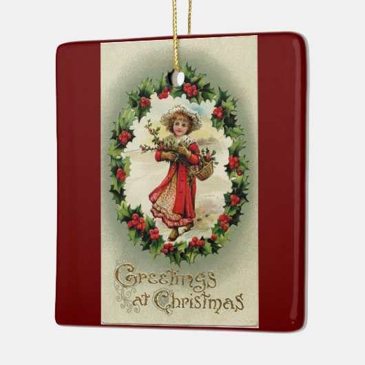 ヴィンテージ籠セラミックオーナメント セラミックオーナメント (左)