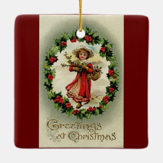 ヴィンテージ籠セラミックオーナメント セラミックオーナメント (裏面)