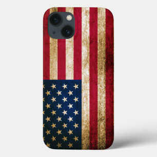 ヴィンテージ米国のアメリカの旗 iPhone 13ケース
