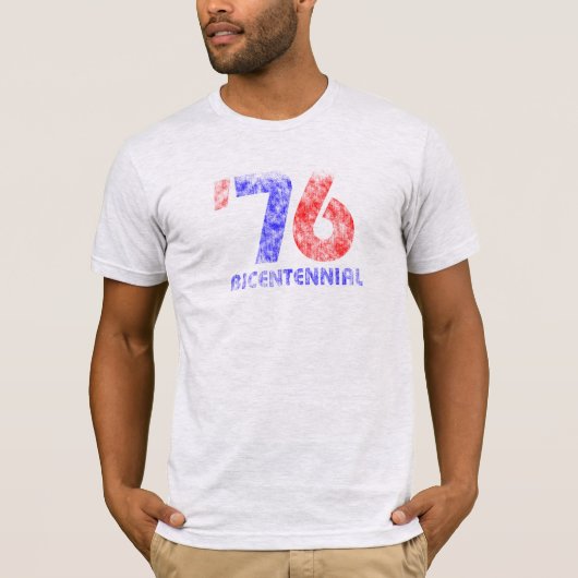 ヴィンテージ米国の二百年毎のワイシャツ"76" Tシャツ (正面)
