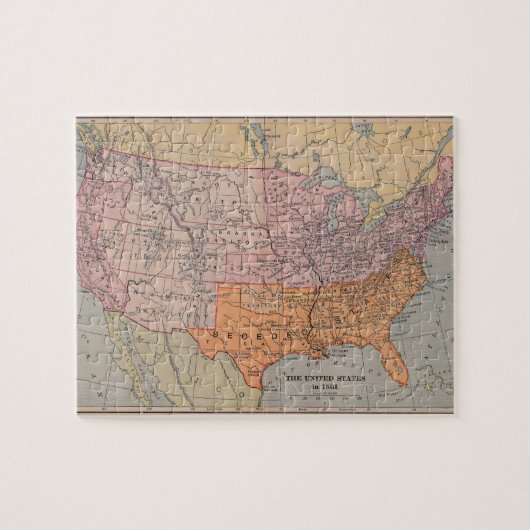 ヴィンテージ米国の内戦時代の地図1861年 ジグソーパズル (横)