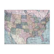 ヴィンテージ米国の地図