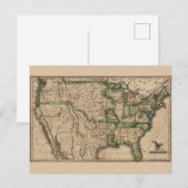 ヴィンテージ米国の地図(1823年) ポストカード (正面/裏面)