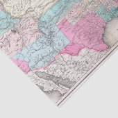 ヴィンテージ米国の地図（1857年） 薄葉紙 (詳細)