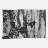 ヴィンテージ米国アラスカのエスキモ毛布1970を投げ キッチンタオル (横)