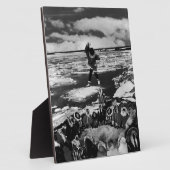 ヴィンテージ米国アラスカのエスキモ毛布1970を投げ フォトプラーク (側面)