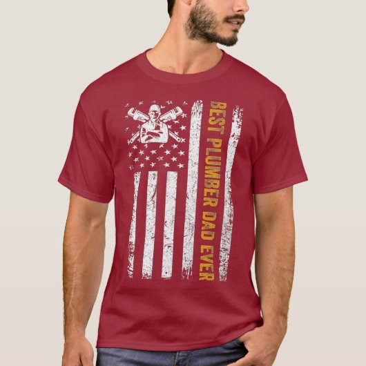 ヴィンテージ米国プ最高のルマーパパリーバーアメリカ国旗 Tシャツ (正面)