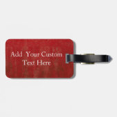 ヴィンテージ米国国旗とカスタム文字 ラゲッジタグ (裏面横)