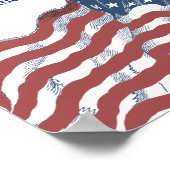 ヴィンテージ米国国旗のやる気を起こさせることわざポスター ポスター (角)