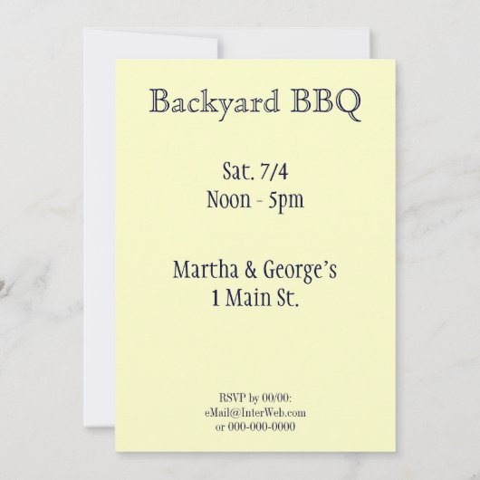 ヴィンテージ米国国旗のカスタムパーティの招待状 招待状 (裏面)