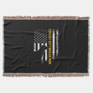 ヴィンテージ米国国旗のクールロットワイラー スローブランケット