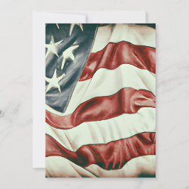 ヴィンテージ米国国旗のグラフィック サンキューカード