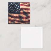 ヴィンテージ米国国旗のグラフィック ノートカード (正面/裏面)