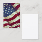 ヴィンテージ米国国旗のグラフィック 名刺 (正面/裏面)