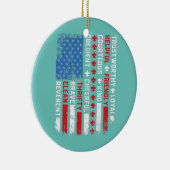 ヴィンテージ米国国旗のスカウティング法ハッピー4th of セラミックオーナメント (右)