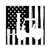 ヴィンテージ米国国旗のフォークリフト ラバースタンプ (インプリント)
