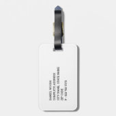 ヴィンテージ米国国旗の名前をカスタムすると住所 ラゲッジタグ (裏面縦)