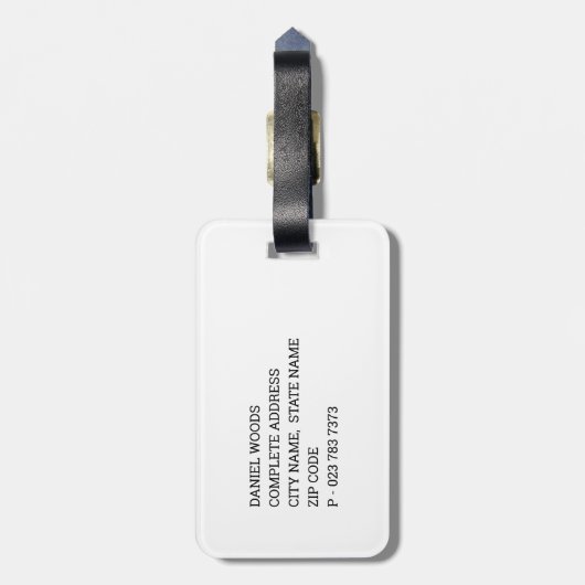 ヴィンテージ米国国旗の名前をカスタムすると住所 ラゲッジタグ (裏面縦)