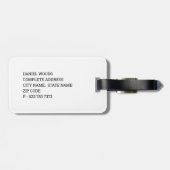 ヴィンテージ米国国旗の名前をカスタムすると住所 ラゲッジタグ (裏面横)