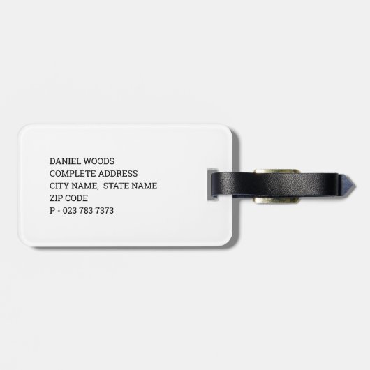 ヴィンテージ米国国旗の名前をカスタムすると住所 ラゲッジタグ (裏面横)