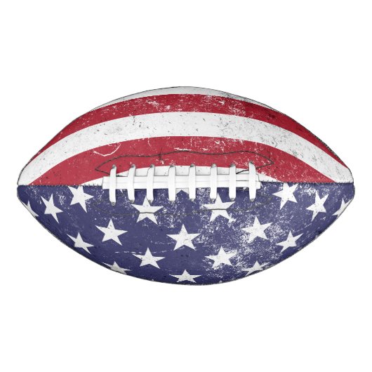 ヴィンテージ米国国旗の愛国的なアメリカ赤白青 アメリカンフットボール (正面)