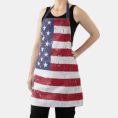 ヴィンテージ米国国旗の愛国的なアメリカ赤白青 エプロン (インサイチュ)