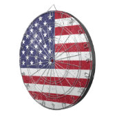 ヴィンテージ米国国旗の愛国的なアメリカ赤白青 ダーツボード (正面右)