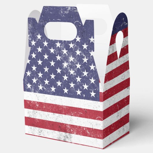 ヴィンテージ米国国旗の愛国的なアメリカ赤白青 フェイバーボックス (オープン)