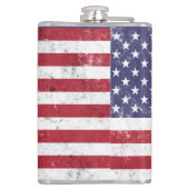 ヴィンテージ米国国旗の愛国的なアメリカ赤白青 フラスク (裏面)