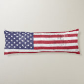 ヴィンテージ米国国旗の愛国的なアメリカ赤白青 ボディピロー (裏面)