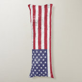 ヴィンテージ米国国旗の愛国的なアメリカ赤白青 ボディピロー (正面縦)