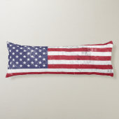 ヴィンテージ米国国旗の愛国的なアメリカ赤白青 ボディピロー (正面)