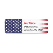 ヴィンテージ米国国旗の愛国的なアメリカ赤白青 ラベル (正面)