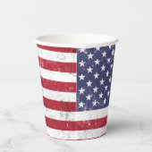 ヴィンテージ米国国旗の愛国的なアメリカ赤白青 紙コップ (右)