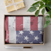 ヴィンテージ米国国旗の愛国的なアメリカ赤白青 薄葉紙 (ギフト)