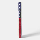 ヴィンテージ米国国旗の愛国的なアメリカ赤白青 Case-Mate iPhoneケース (裏面 / 左)