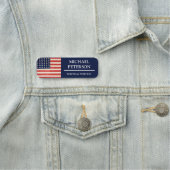 ヴィンテージ米国国旗の政治運動 名札 (インサイチュ)