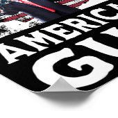 ヴィンテージ米国国旗の歓迎アメリカ湾 ポスター (角)